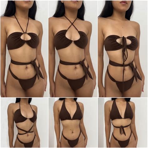Bikini hai mảnh thun lạnh kiểu cột GIGI DINSSWIMWEAR Shopee Việt Nam
