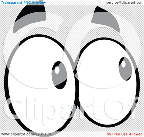 Clipart of a Pair of Looking Black and White Eyes - Royalty Free Vector ...