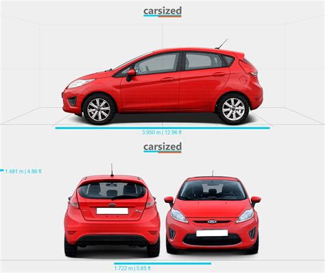 Ford Fiesta Dimensions Side View