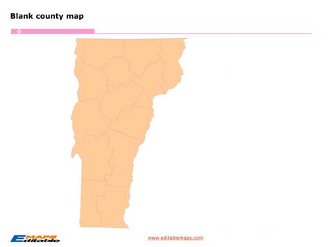 Vermont County Map Editable Powerpoint Maps