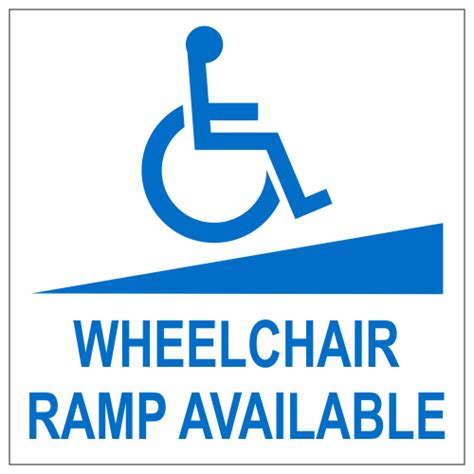 Wheelchair Ramp Available Sign | Disabled Safety Signs | Safety Signs ...