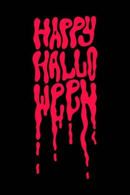 Letras De Feliz Halloween Con Rayas Y Manchas Vector Premium