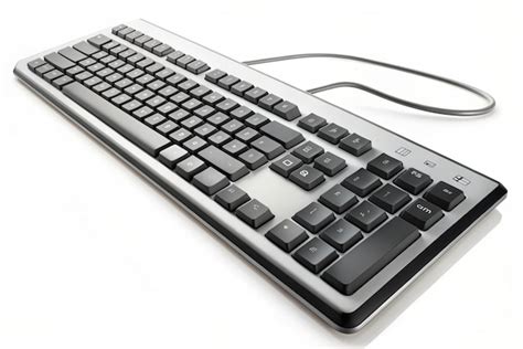 Premium Photo 3d Computer Keyboard Isolated On White Background Wired