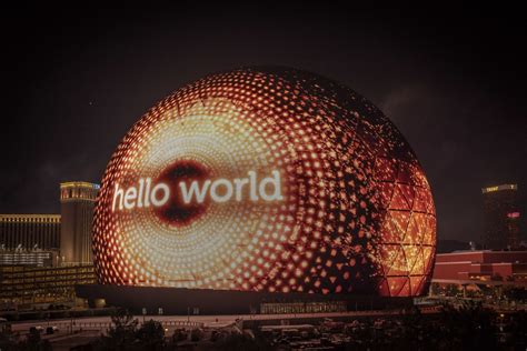 Exosphere World S Largest Spherical Structure Dazzles In Las Vegas