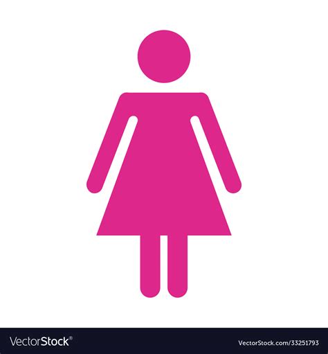 Pink Woman Figure Silhouette Style Icon Royalty Free Vector