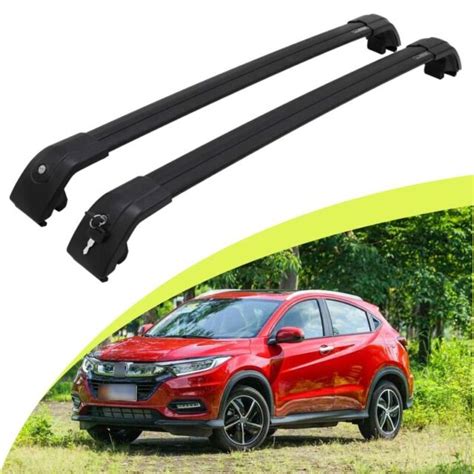 For Honda HRV HR V 2016 2020 Black Lockable Cross Bar Roof Rack Rail