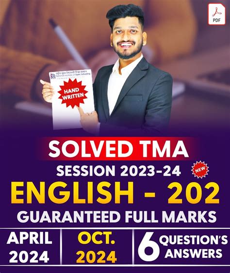 Nios Class 10th English 202 Handwritten Solved Tma Session 2023 24