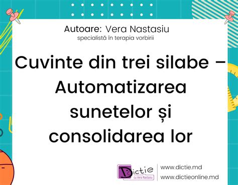 fisa de lucru cuvinte din trei silabe cursuri  de dictie cu