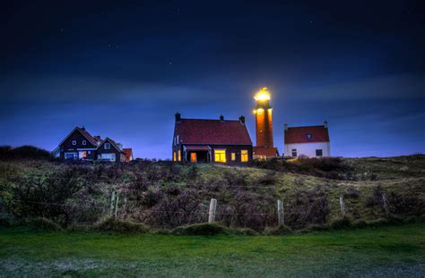 Coast Light Lighthouse Night Sea K Wallpaper Coolwallpapers Me