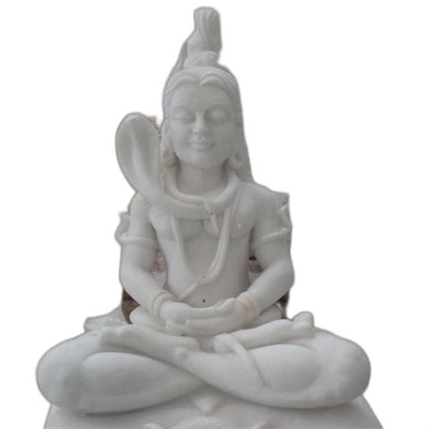 Plain Hindu White Marble Shiva Statue For Worship Size Inch At Rs