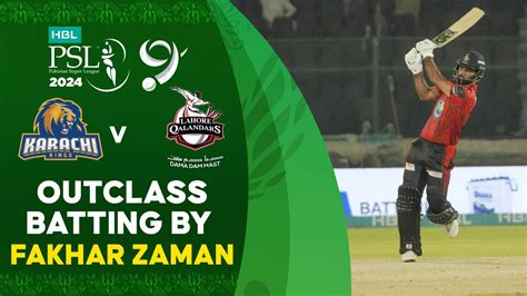 Outclass Batting By Fakhar Zaman Karachi Kings Vs Lahore Qalandars