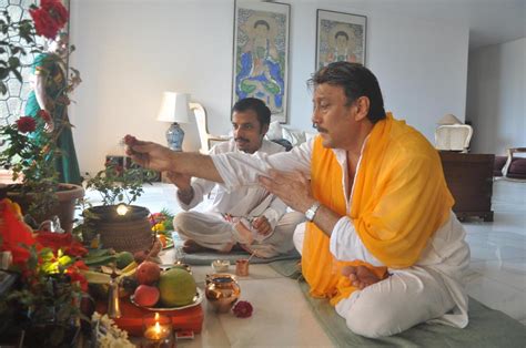 Jackie Shroff Performing Ganesh Puja At His House Mumbai Bollywood