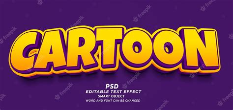 Premium Psd Cartoon 3d Editable Text Psd Photoshop Template