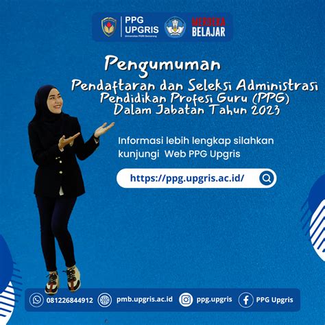 Pendaftaran Dan Seleksi Administrasi Pendidikan Profesi Guru Ppgdalam Jabatan Tahun 2023 Ppg