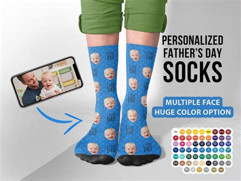 Personalised Fathers Day Socks Custom Fathers Day Socks Etsy Uk