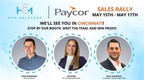 Hcm Unlocked On Linkedin Attending Paycor Sales Rally Don T Forget To Stop By Our Booth To Meet