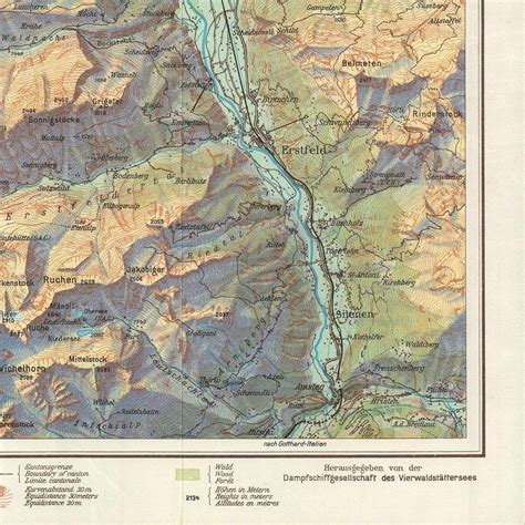 Old Tourist Map of Lake Lucerne Switzerland 1948 Fine - Etsy | Fine art photo, Fine art prints ...