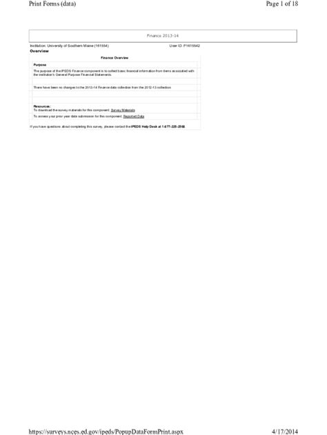 Fillable Online Usm Maine Page 1 Of 18 Print Forms Data 4 17 2014