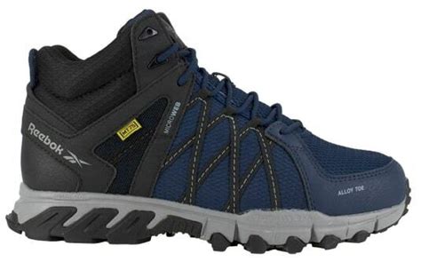 Reebok Mens Mid Cut Navy And Black Athletic Trailgrip Work Shoe Rb3400