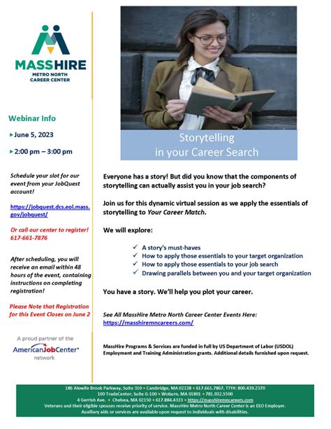 Upcoming Events Workshops Masshire Metro North Career Center