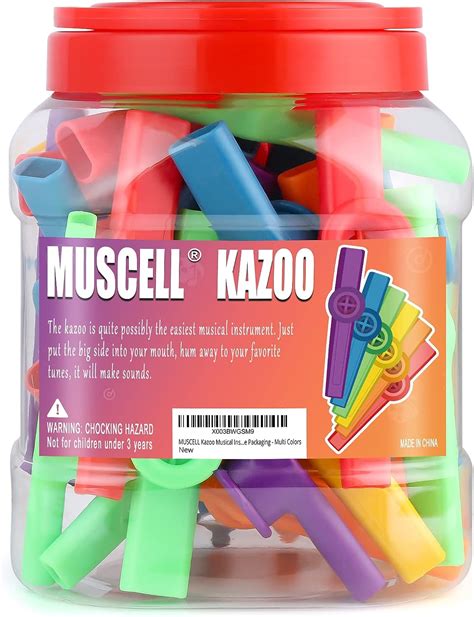 Muscell 36pcs Plastic Kazoo Bulk Multi Colors Party