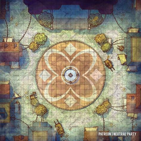 City Hall Square : battlemaps | Fantasy map, Dnd world map, Dungeon maps