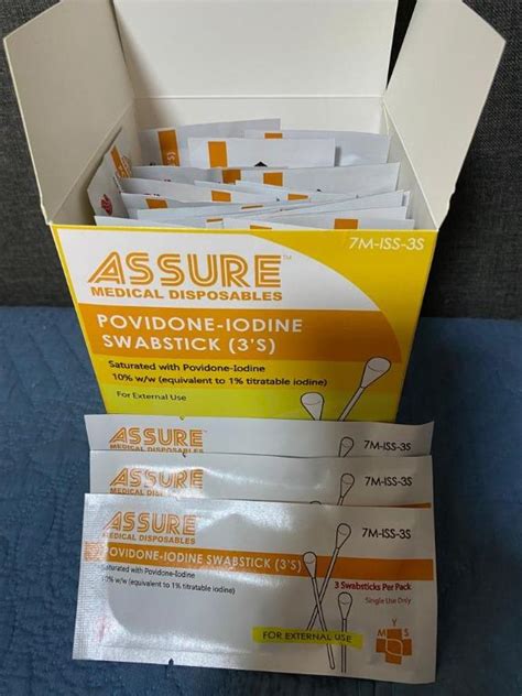 Assure Povidone Iodine Swabsticks 25 Packsbox 3s Per Pack Health