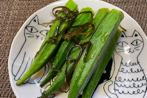 くまの限界食堂の「塩おくら」 漬けるだけで上品なおかずに大変身 の画像一覧