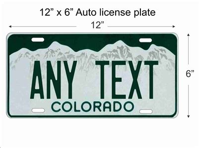 Colorado state replica License Plate personalized with your design ...