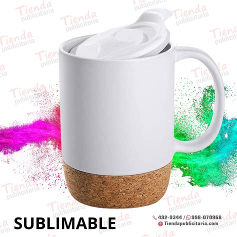 Mug Ceramica Corcho Sublimacion Tienda Publicitaria