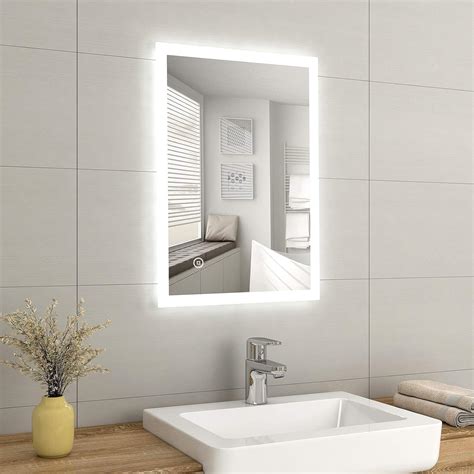 Emke X Mm Illuminated Led Bathroom Mirror Led Mirrors Light With