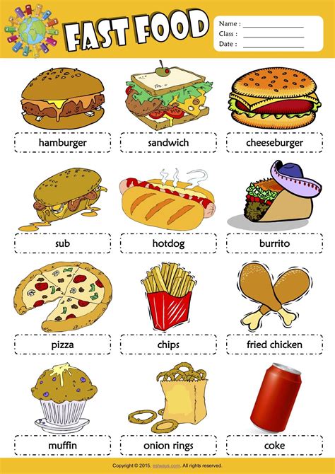 Food Vocabulary And Count English By Theron 000