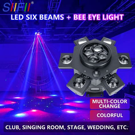 2023 New Style Bee Eye 6in1 Laser Beam Spider Disco Up Wedding Light