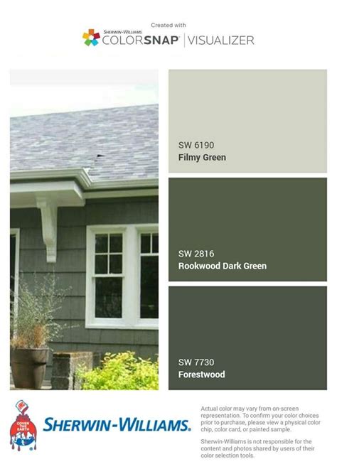 Sherwin Williams Exterior Rookwood Dark Green Google Search Green