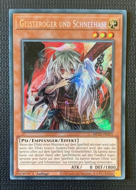 Yu Gi Oh Geisteroger Und Schneehase Secret Rare Kaufen Auf Ricardo