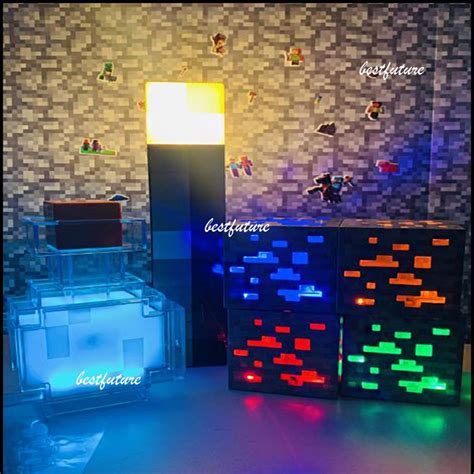 My Game Minecraft Torch TNT Enderman Mc Light Color Changing LED Lamp