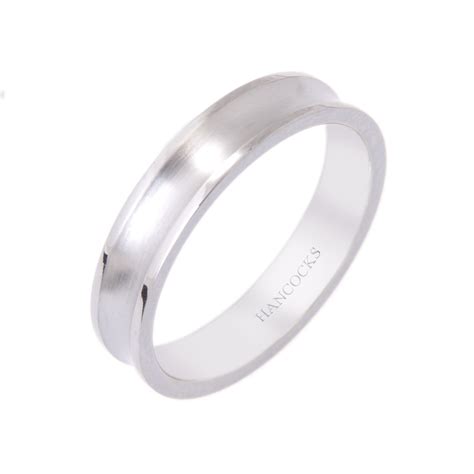 Platinum Gents Concaved Wedding Ring Hancocks Jewellers