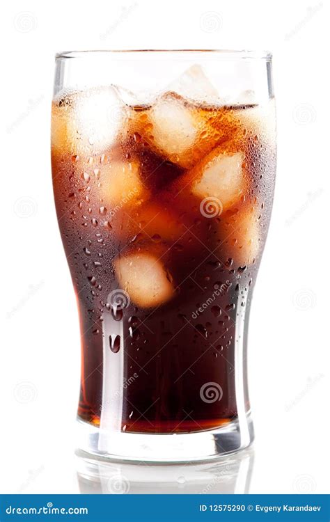 Fresh Cold Cola With Ice Stock Photo Image Of Isolated 12575290