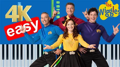 The Wiggles Rock A Bye Your Bear Easy Piano Tutorial 4k Youtube