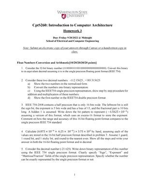 Hw Cpt S Fall Assignment Cpts Introduction To