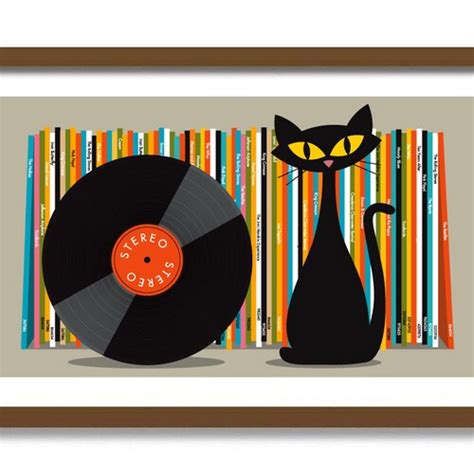 Mid Century Modern Art Rock Music Poster Record Collector Etsy