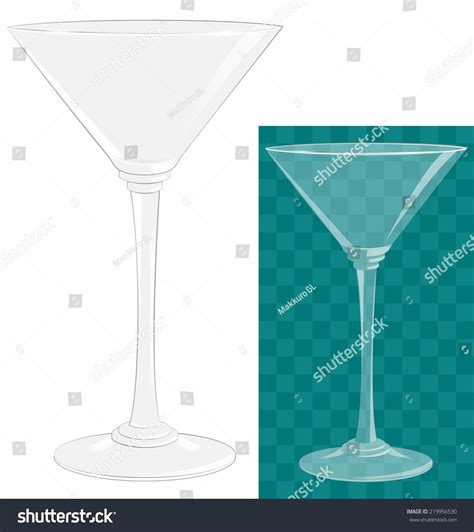 Transparent Isolated Martini Glass Stock Vector Royalty Free