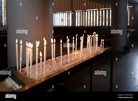 Candles Church Commemoration Christian Faith Stock Photo Alamy