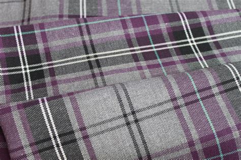 Fashion Purple Tartan Fabric Matching Thread Tartan Fabric By The Yard Etsy