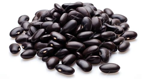 Premium Photo Dry Black Bean Isolated On White Background