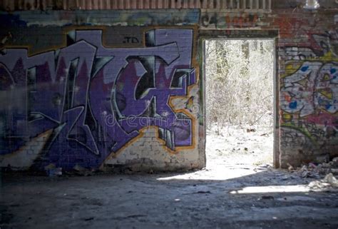 Graffiti Covered Slums stock image. Image of abandoned - 5467583