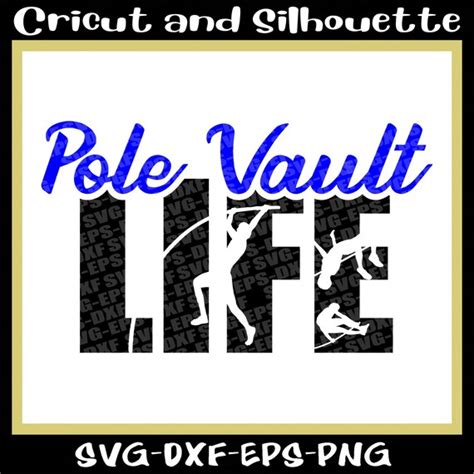 Pole Vault Svg Track And Field Svg Jump Svg Pole Vault Etsy