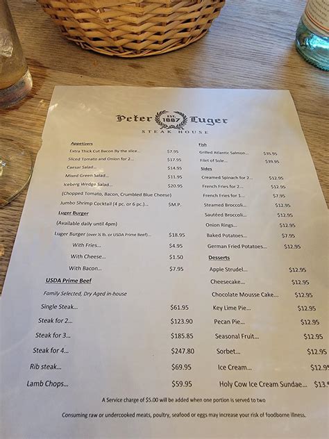 peter luger steak house menu 6
