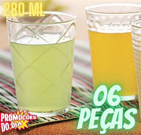 Conjunto de Copos Nadir Maracatu 280 ml 6 Peças Promoções do Dia