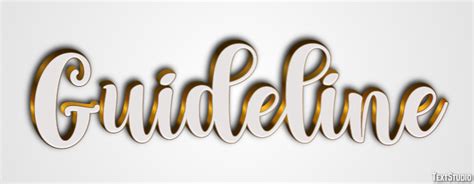 Guideline Text Effect And Logo Design Word